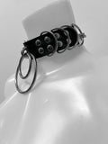 Madden faux leather o ring choker