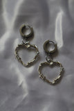 Barbed heart earrings