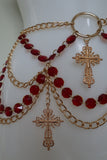 Magdalene crystal cross belt