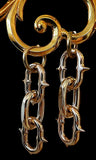 Spiked chain earrings