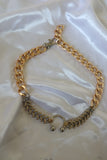 Horse shoe chainmail mixed metal choker