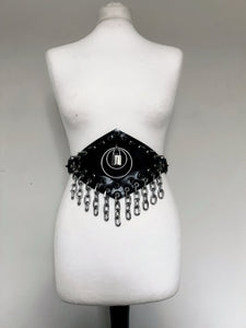 Selene PVC and chain spiked belt