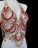Asaka Crystal and chain bra harness