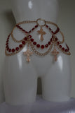 Magdalene crystal cross belt