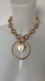 Spiked chain heart Houdini choker