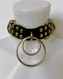 Madden faux leather o ring choker