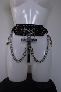 Wrath of god crucifix cross pvc belt