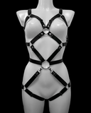 Aphrodite faux leather full body harness