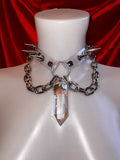 Lorna Jane x Luna Amatores collab clear quartz crystal & clear PVC choker