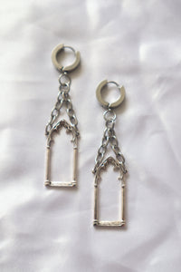 Cathedral window earrings