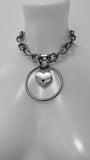 Spiked chain heart Houdini choker