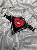 Be mine PVC heart padlock belt