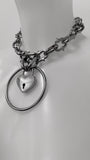 Spiked chain heart Houdini choker
