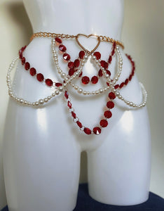 Tatiana crystal and Pearl belt