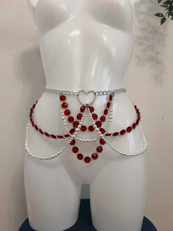 Tatiana crystal and Pearl belt