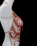 Asaka Crystal and chain bra harness