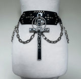 Wrath of god crucifix pvc belt