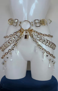 Calista pvc chain and crystal belt