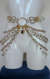 Calista pvc chain and crystal belt