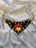 Be mine PVC heart padlock collar choker
