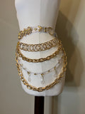 Calista pvc chain and crystal belt