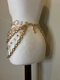Calista pvc chain and crystal belt