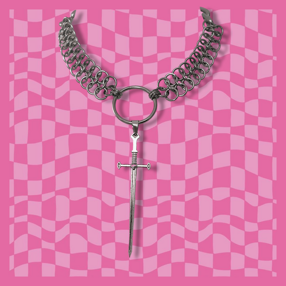 Templar Chainmail dagger choker