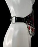 Bleeding heart PVC crystal rhinestone chain belt