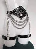 La Madrina pvc belt and suspenders