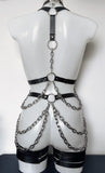 Dominique faux leather harness