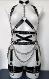 Dominique faux leather harness