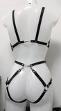 Aphrodite faux leather full body harness