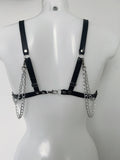 Wilhelmina faux leather chain harness