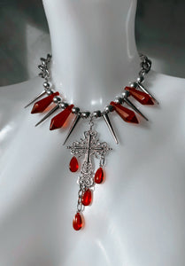 Vamp blood crystal choker