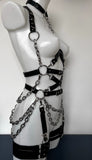 Dominique faux leather harness