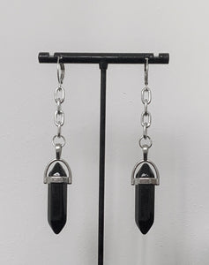 Black Crystal drop earrings