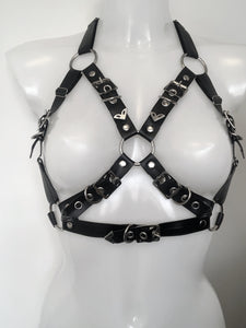 Serena faux leather harness