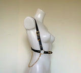 Jade faux leather belt harness